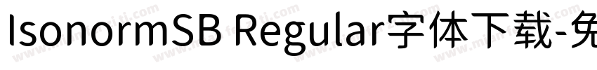 IsonormSB Regular字体下载字体转换